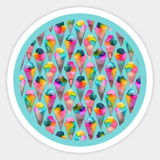 Ice Creams Turquoise Sticker